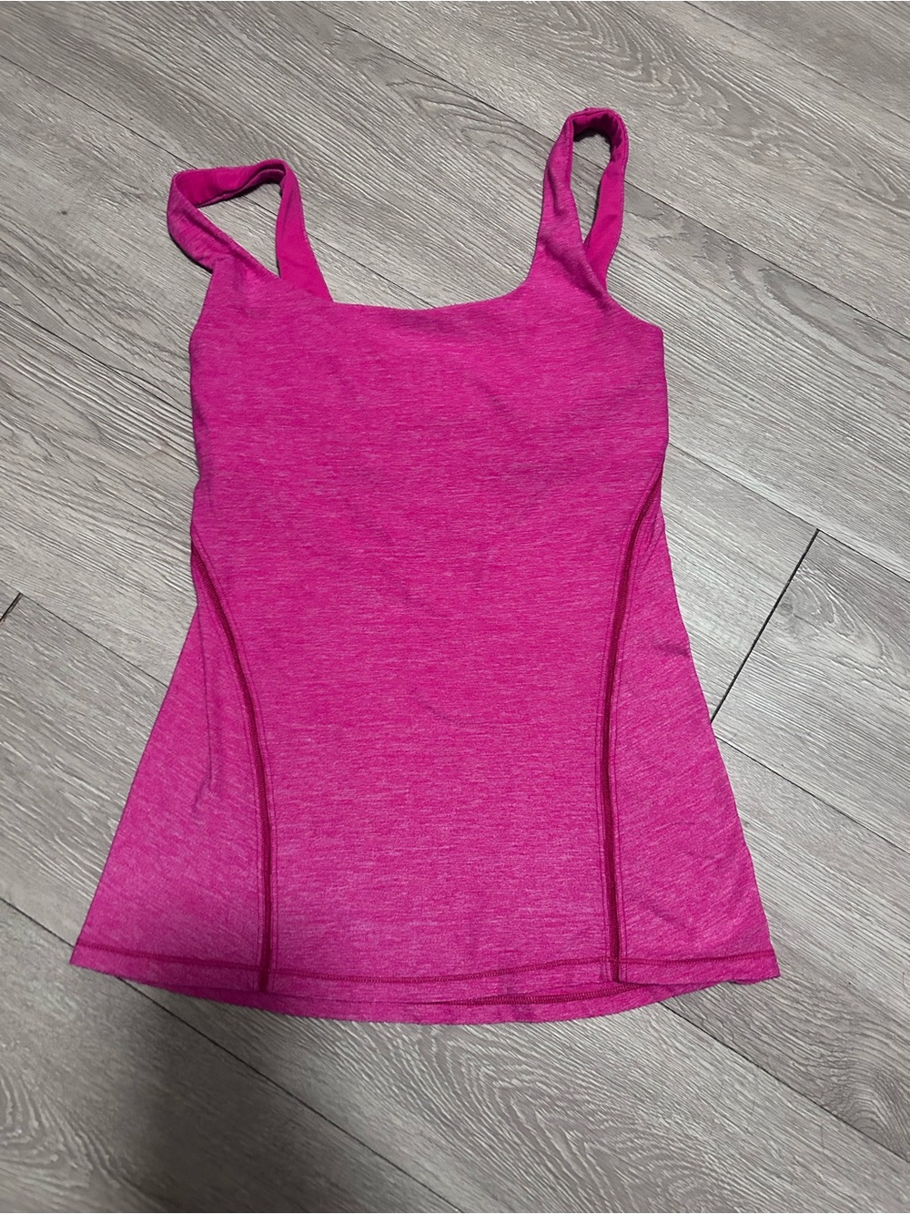 Women's Pink Tank Top adjustable- Sleek Scoop Neck Activewear